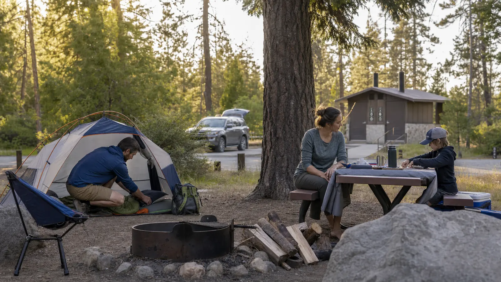 Camping With Kids Works Better Around Bedtime