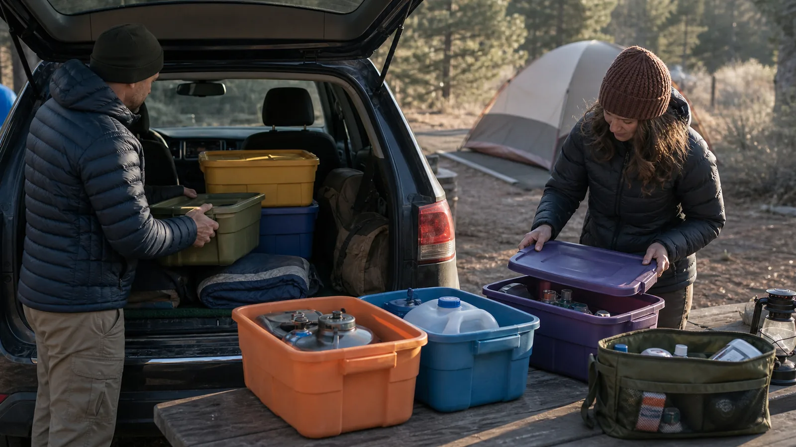 Pack for the Camping Route, Weather, and Exit