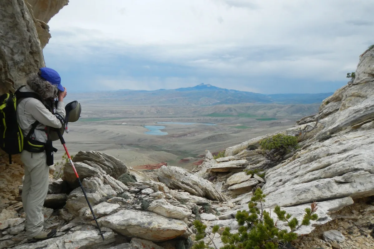 Hiker ascending from forest toward high terrain in the Absaroka Range - Absaroka Range | KnowOutdoor