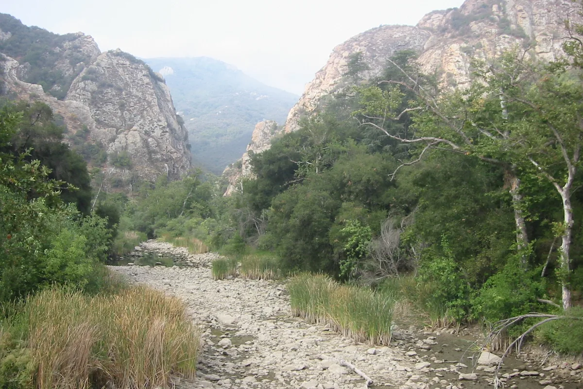 Dry seasonal creek bed in Southern California chaparral - Water planning | KnowOutdoor