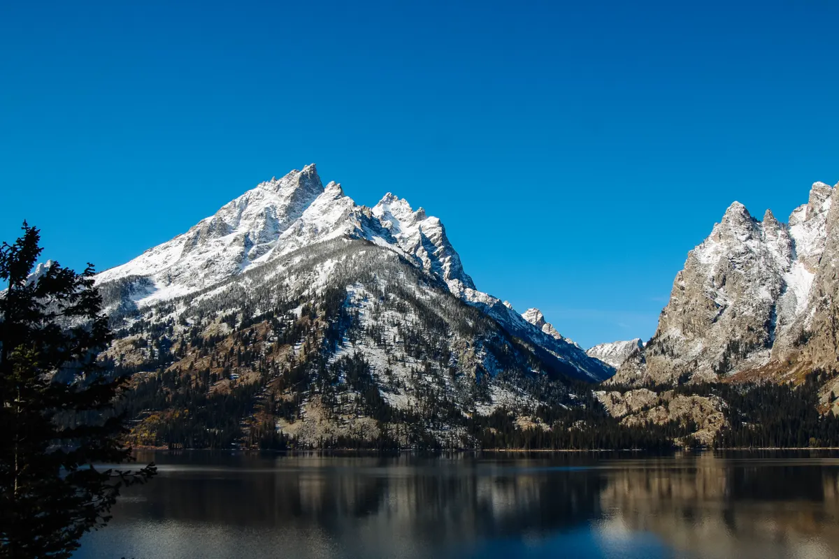 Jenny Lake reflecting the Teton Range in Grand Teton National Park