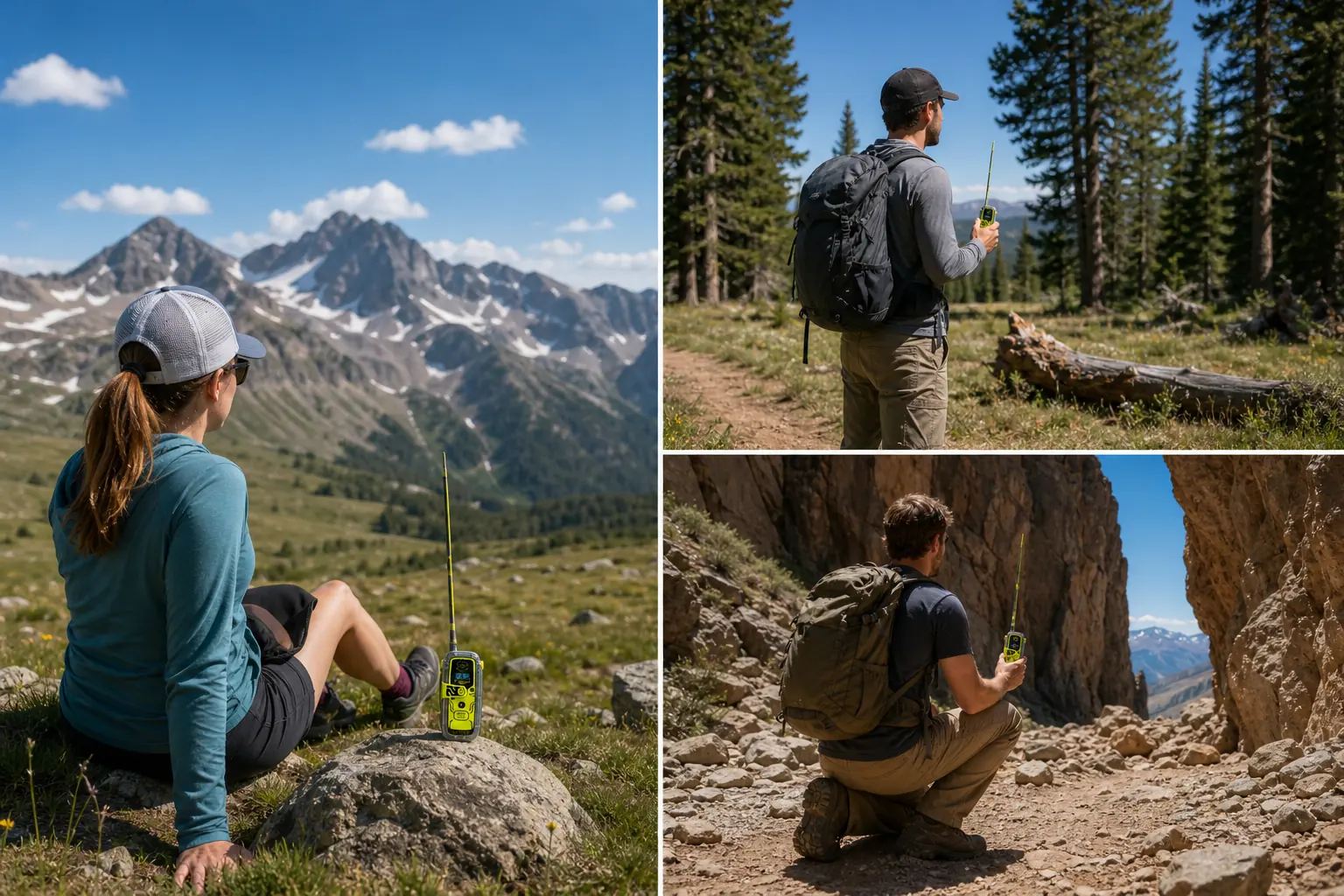 ResQLink View deployed upright on safe ground in an alpine opening forest gap and canyon mouth | KnowOutdoor