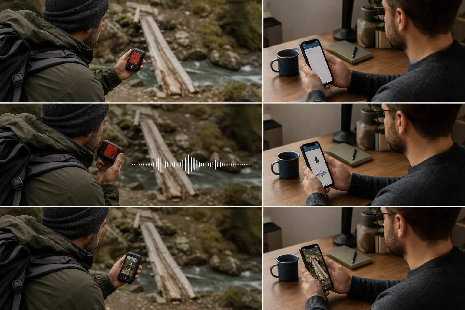 Damaged backcountry bridge communicated with text voice and photo to a contact at home | KnowOutdoor