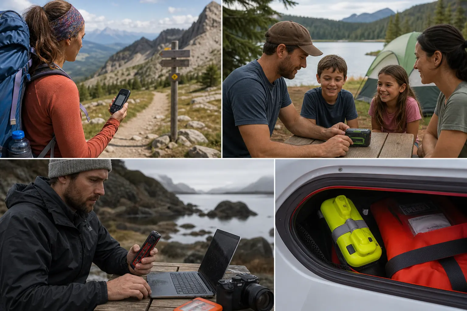 Family uses ZOLEO while other travelers use navigation media messaging and emergency-only devices | KnowOutdoor