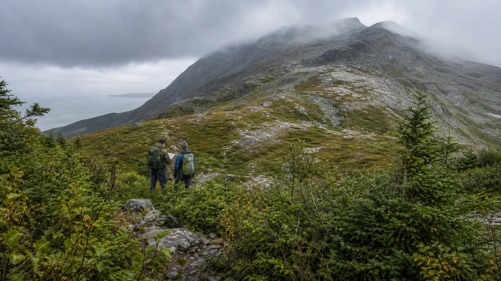 AB Mountain Trail: Route Finding, Weather, and Descent